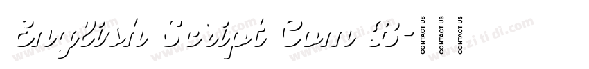 English Script Com B字体转换